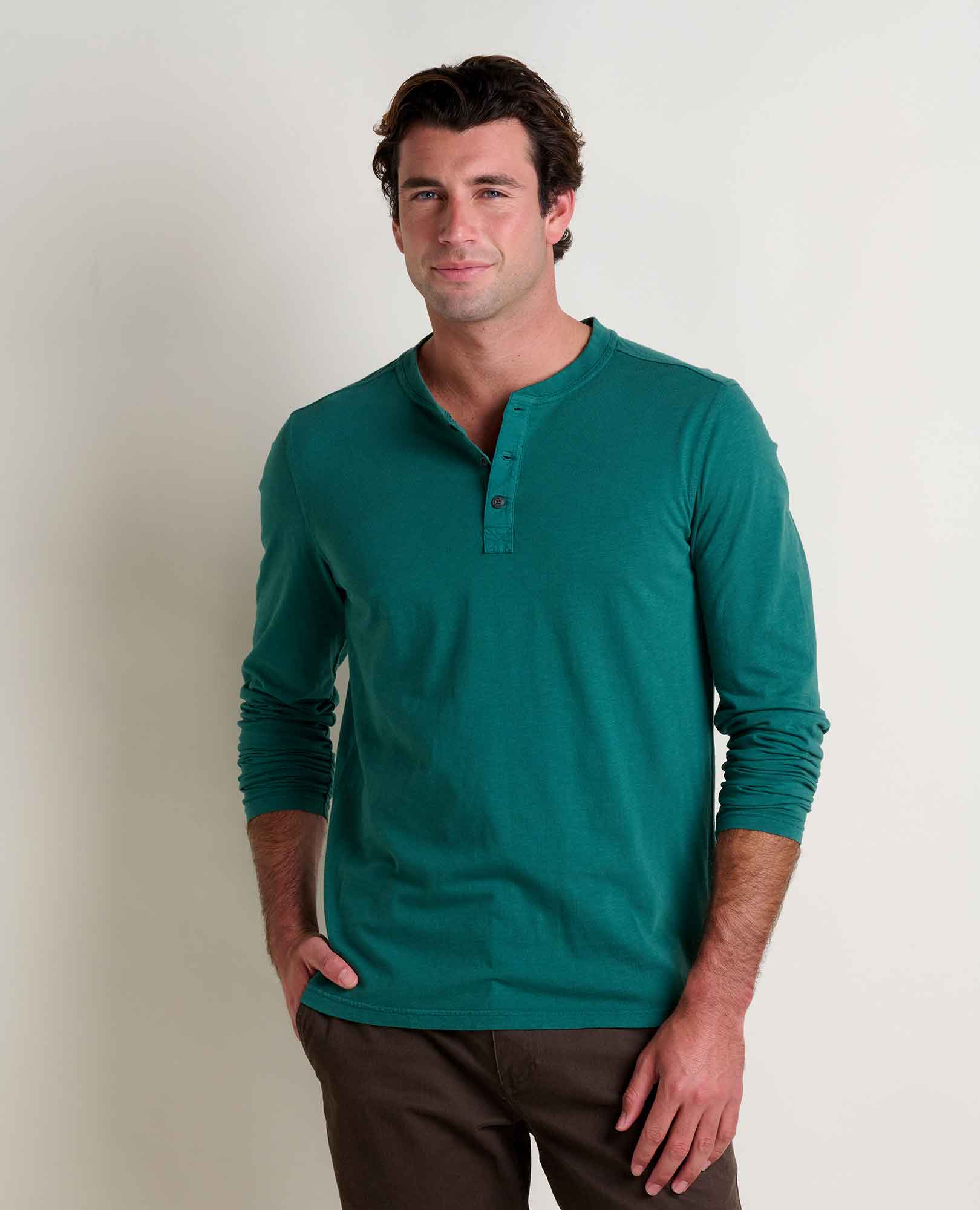 Men's Primo Long Sleeve Henley - Coyean