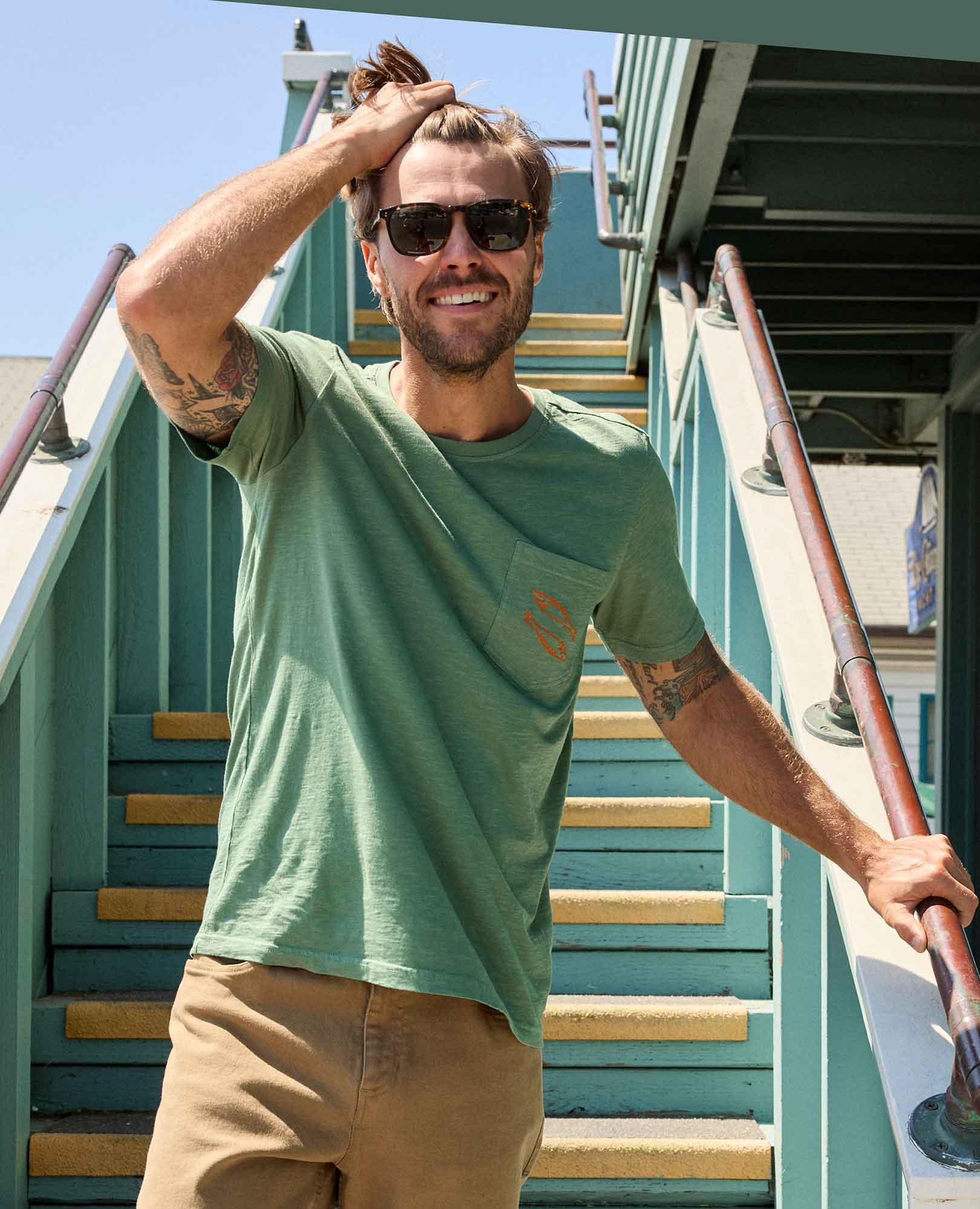 Men's Primo Embroidered Crew - Coyean