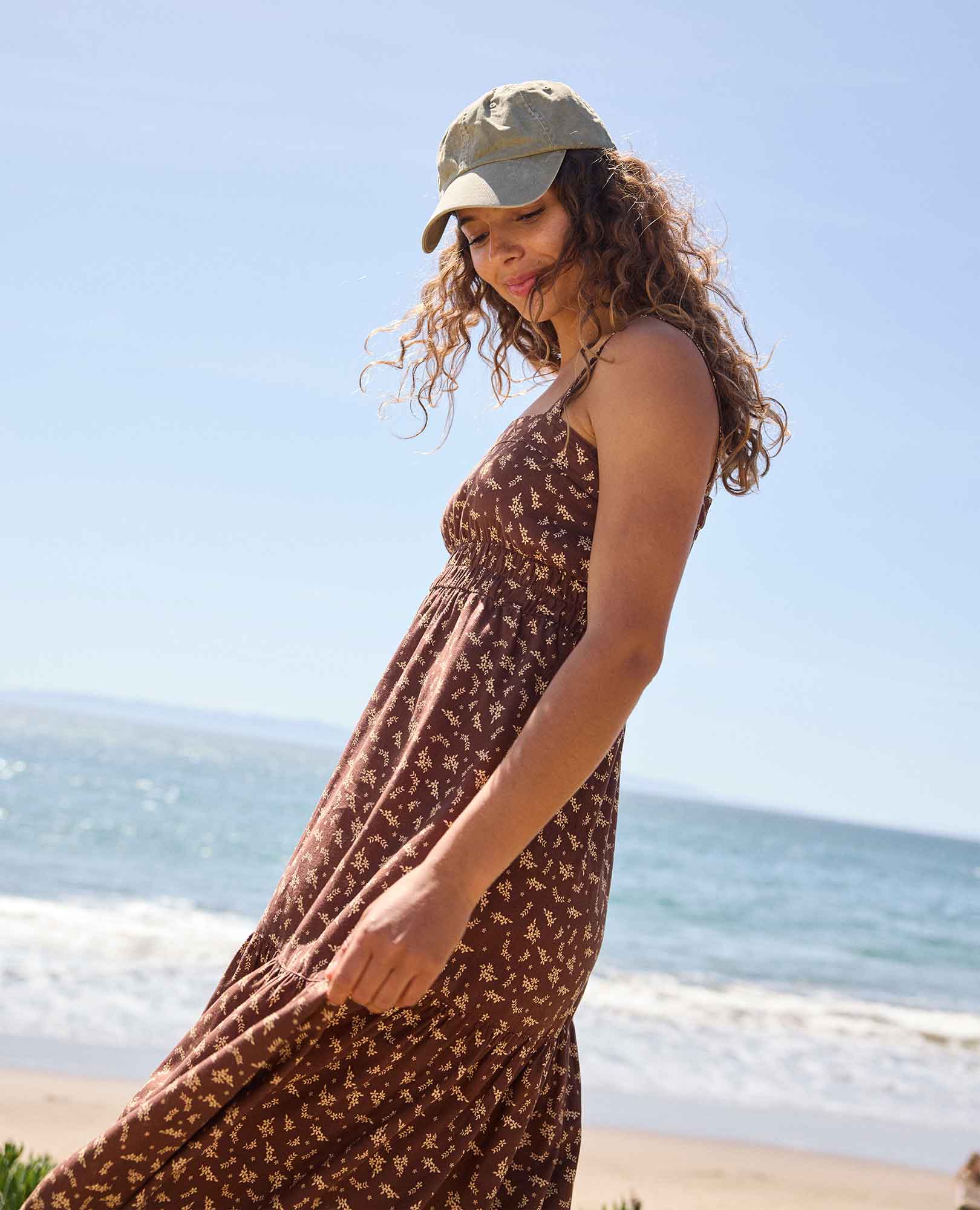 Taj Hemp Tiered Midi Dress - Coyean