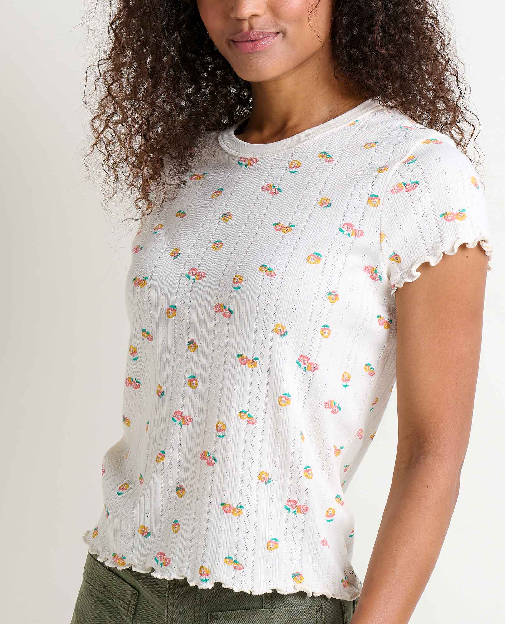 Foothill Pointelle Baby Tee - Coyean