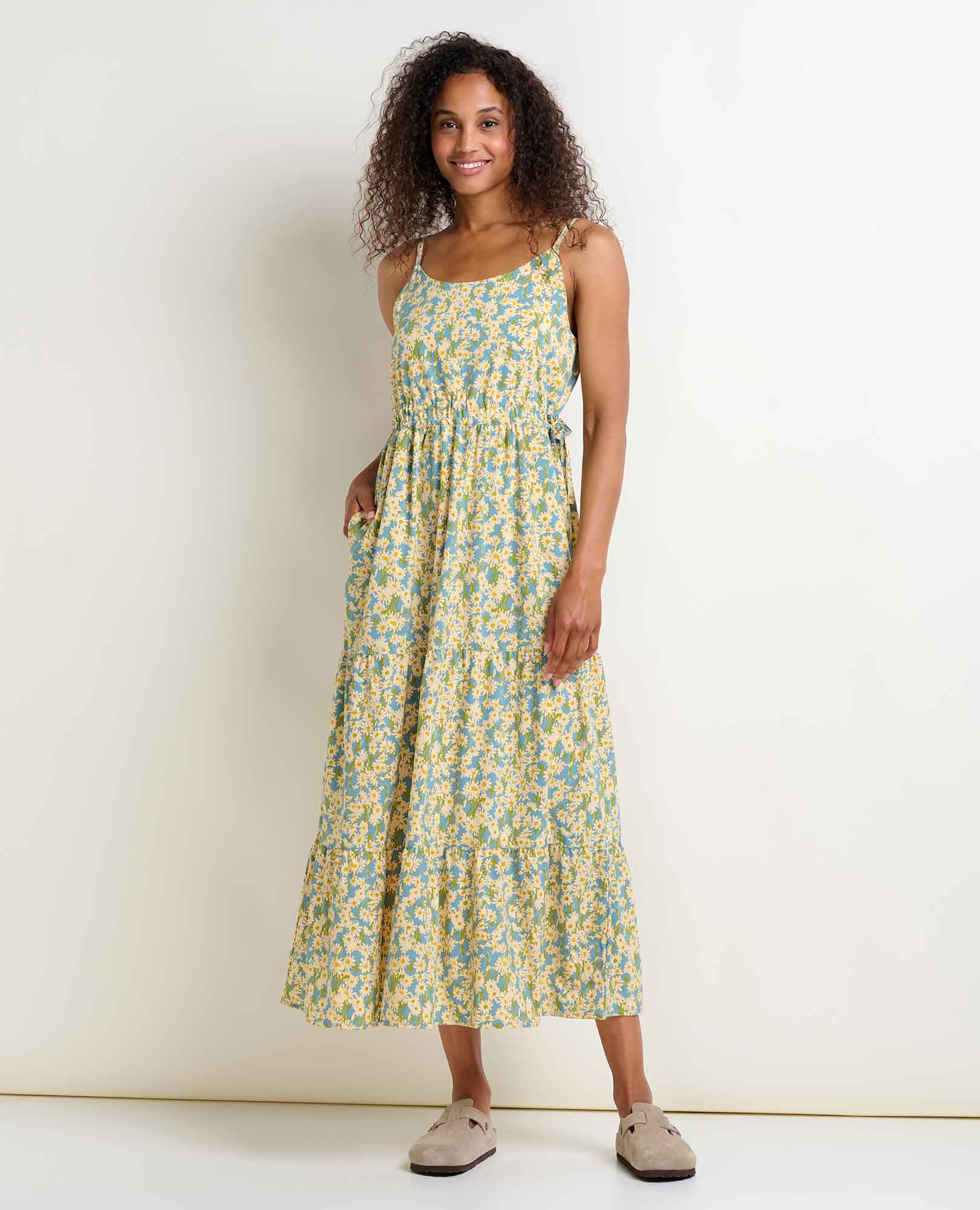 Sunkissed Tiered Sleeveless Dress - Coyean