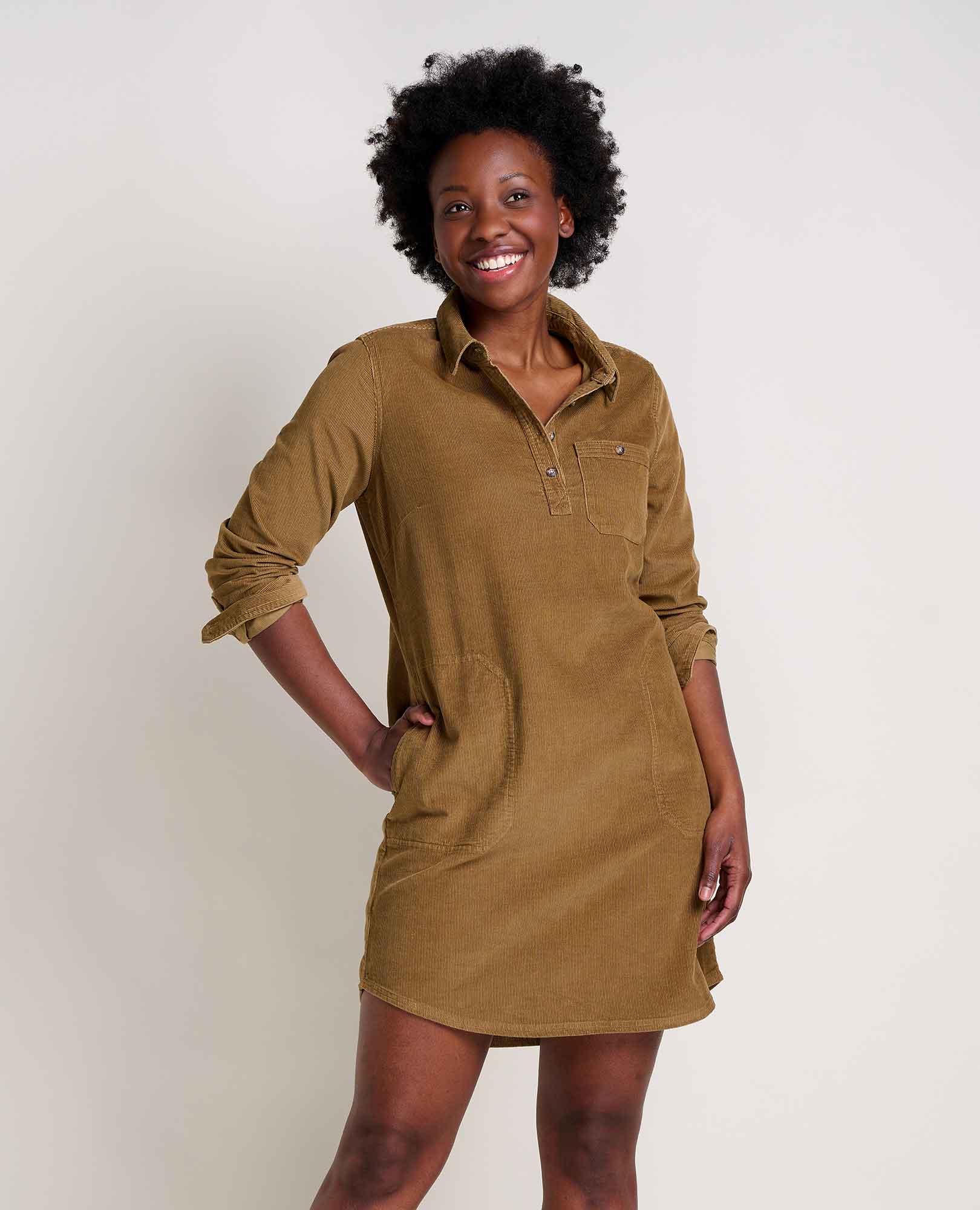 Scouter Cord Shirtdress - Coyean