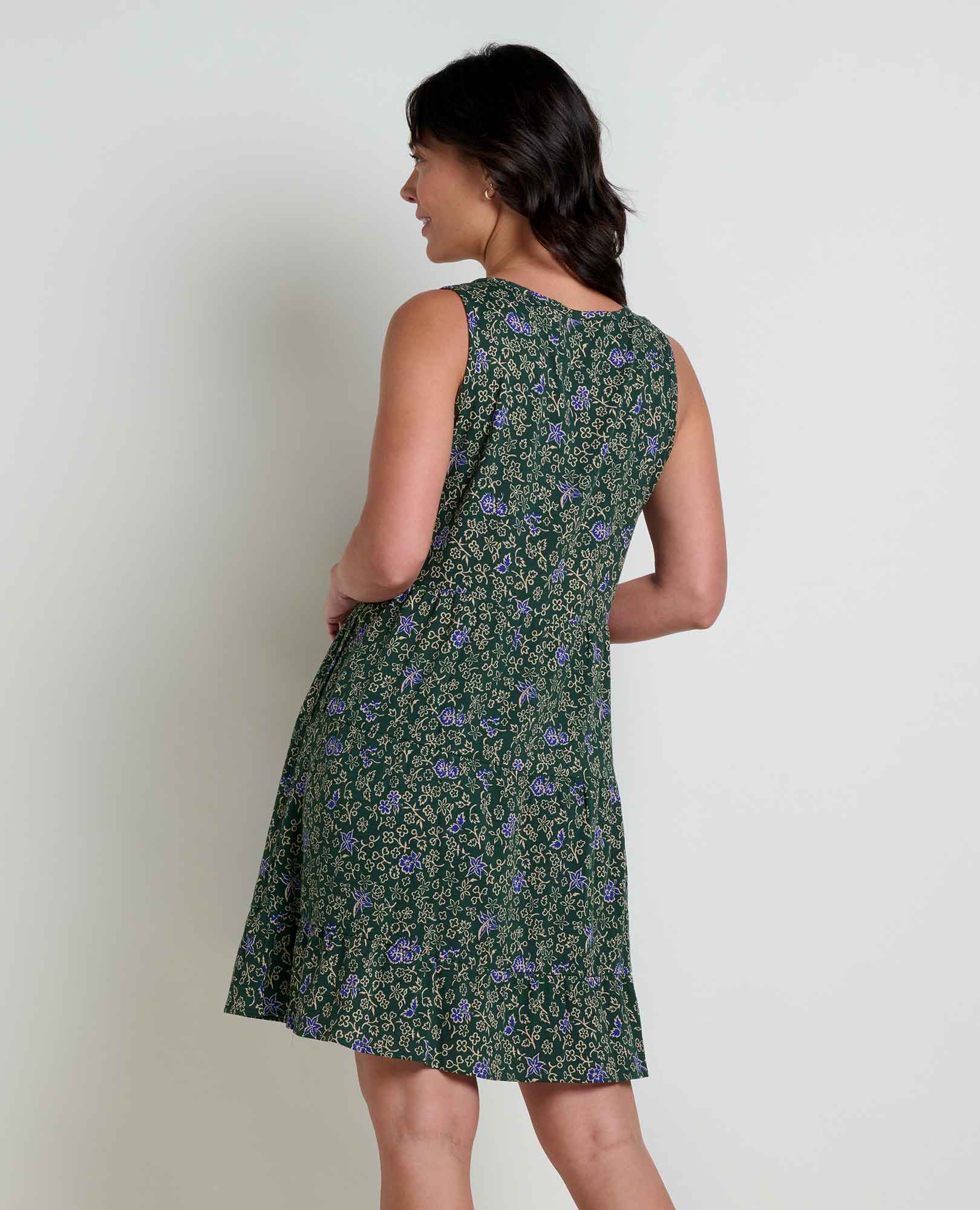 Manzana Tiered Sleeveless Dress - Coyean