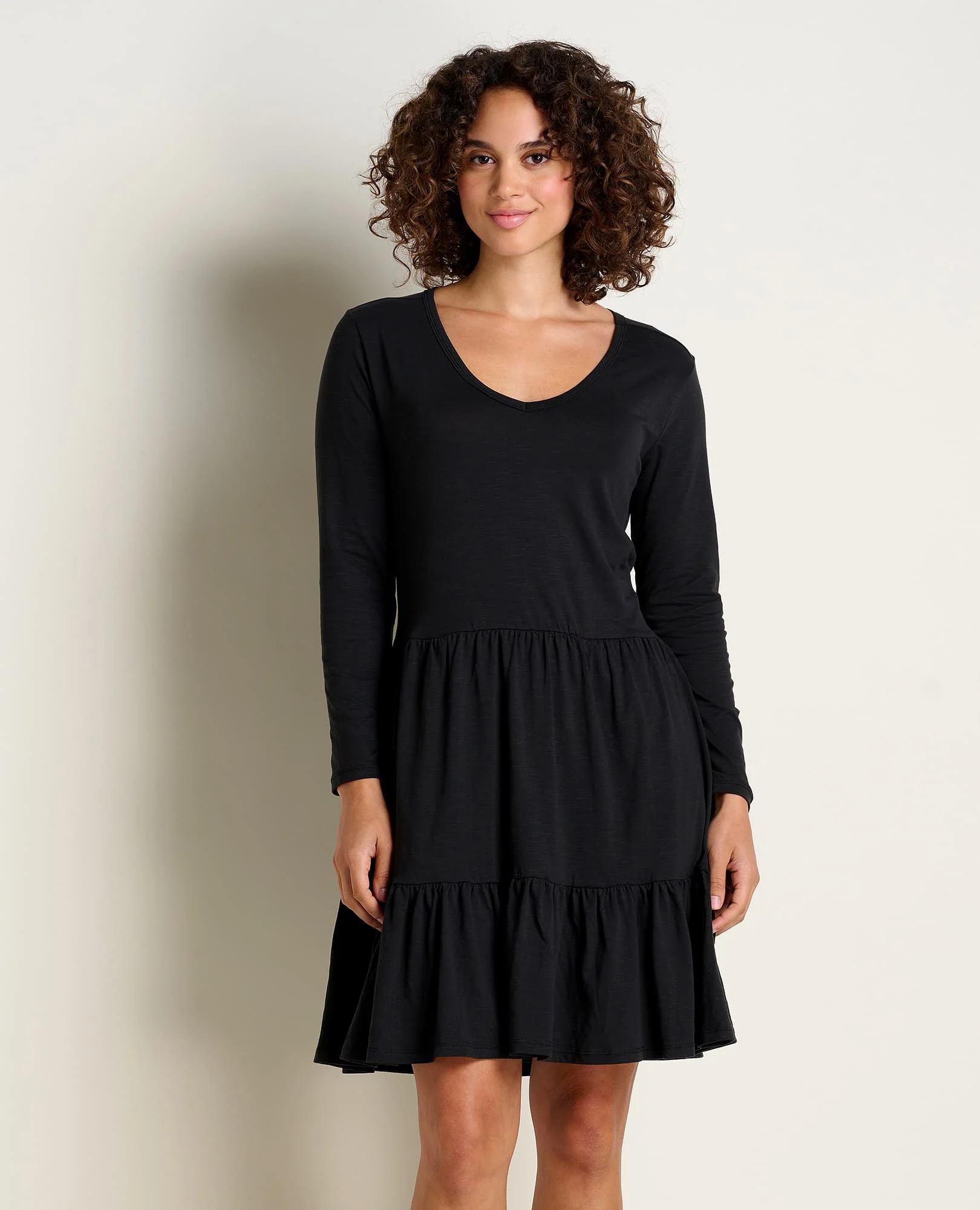 Marley Tiered Long Sleeve Dress - Coyean