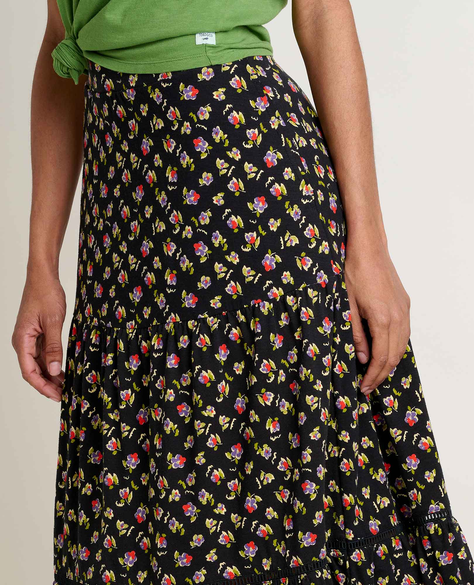 Marigold Tiered Midi Skirt - Coyean