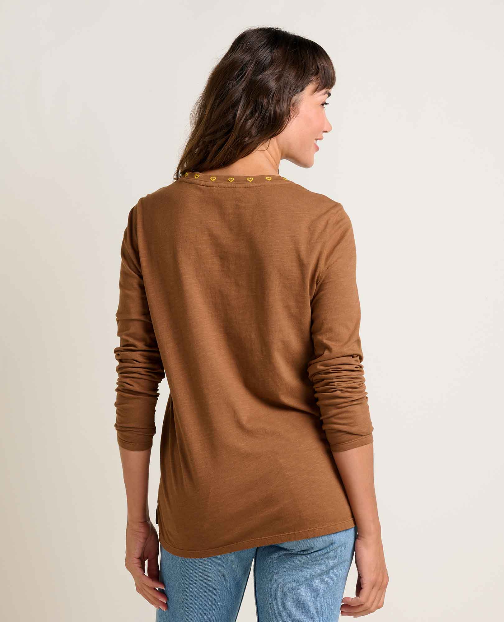 Women's Primo Long Sleeve Crew Embroidered - Coyean