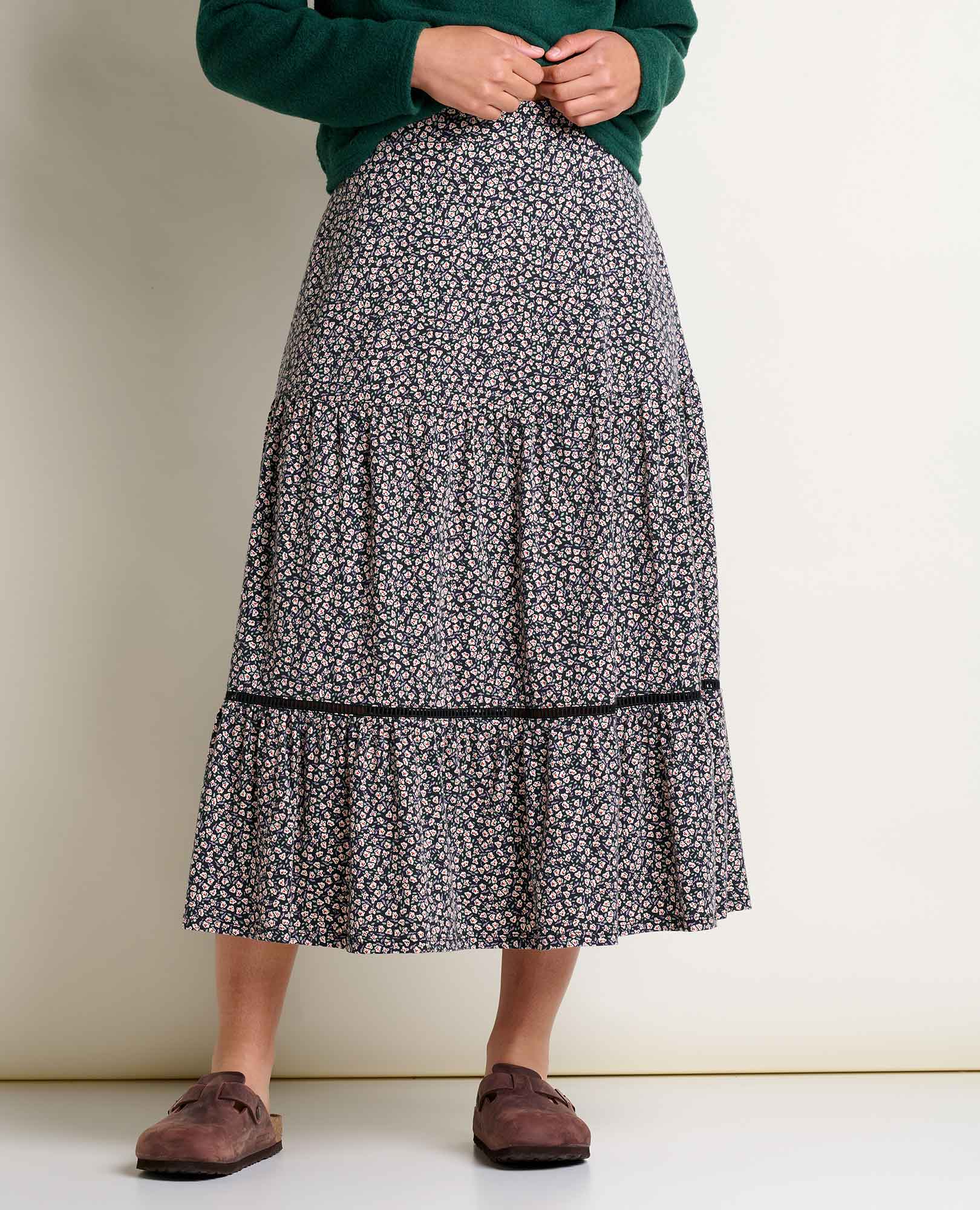 Marigold Tiered Midi Skirt - Coyean