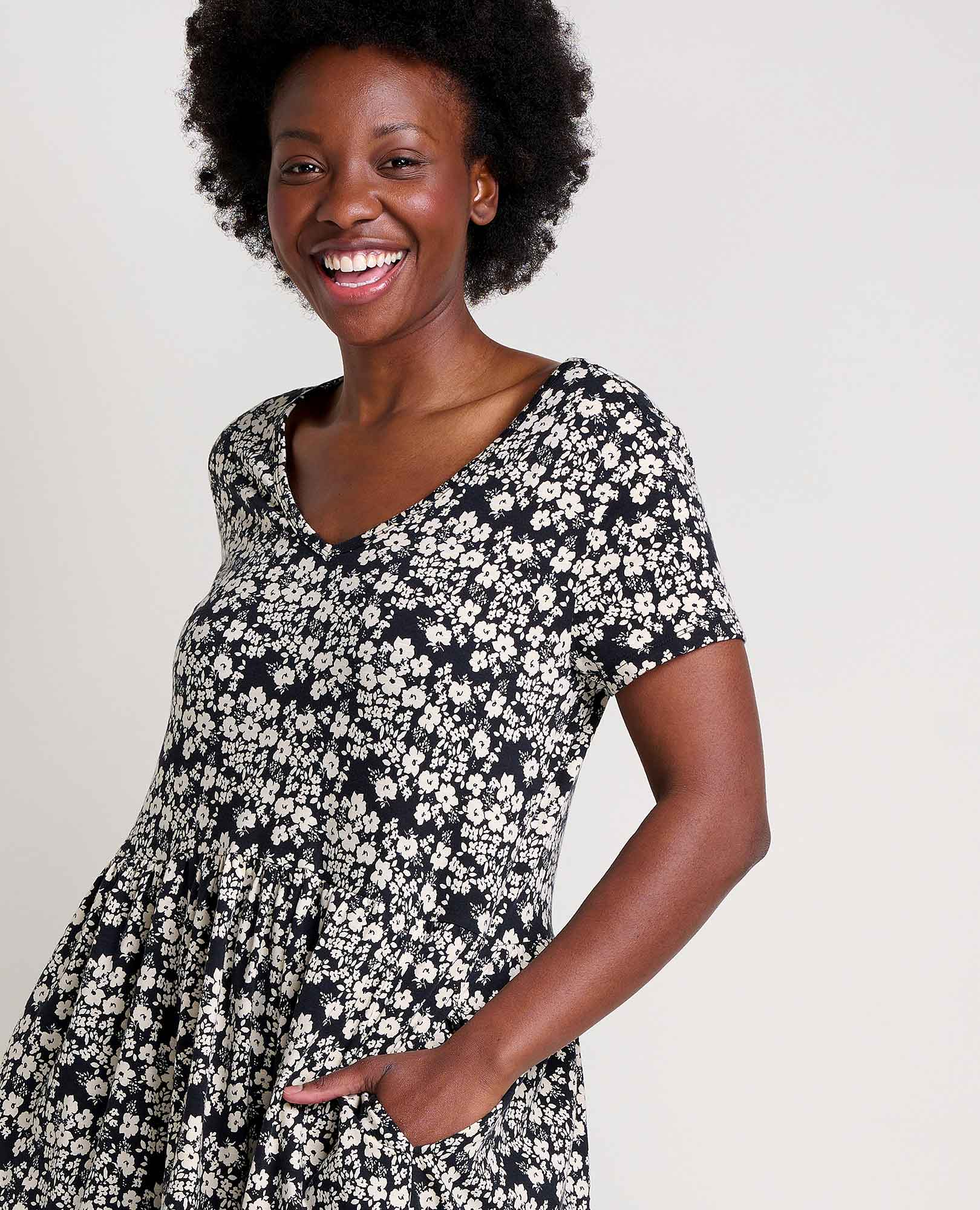 Marley Tiered Short Sleeve Dress - Coyean