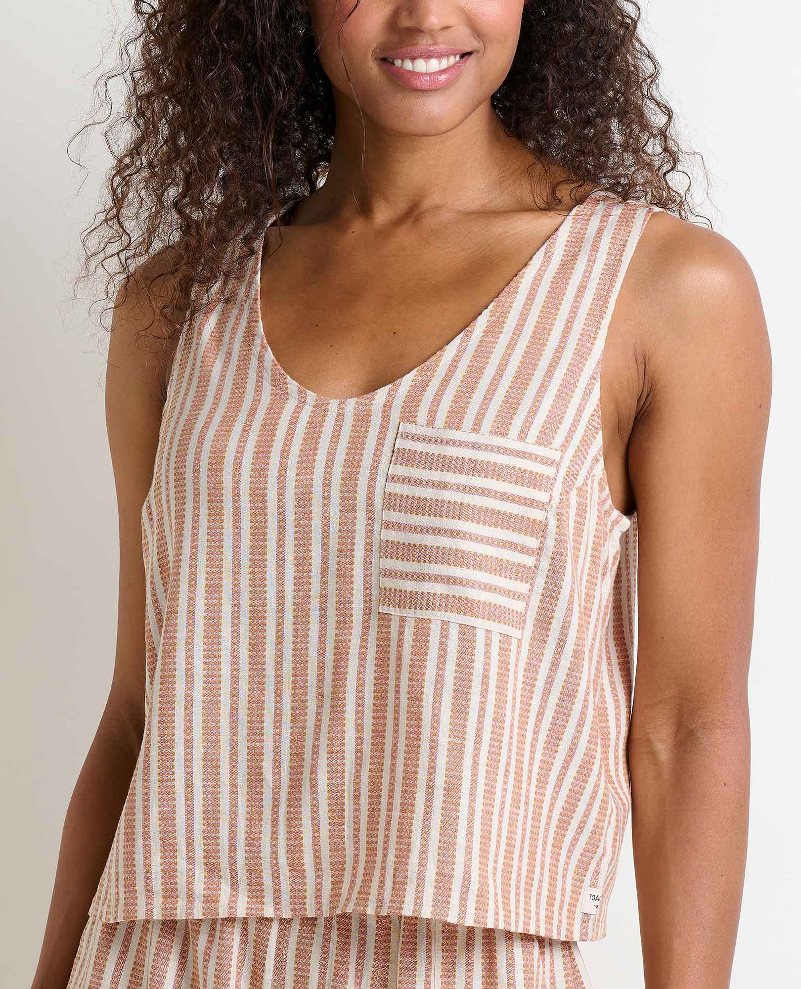 Taj Hemp Button Back Tank II - Coyean