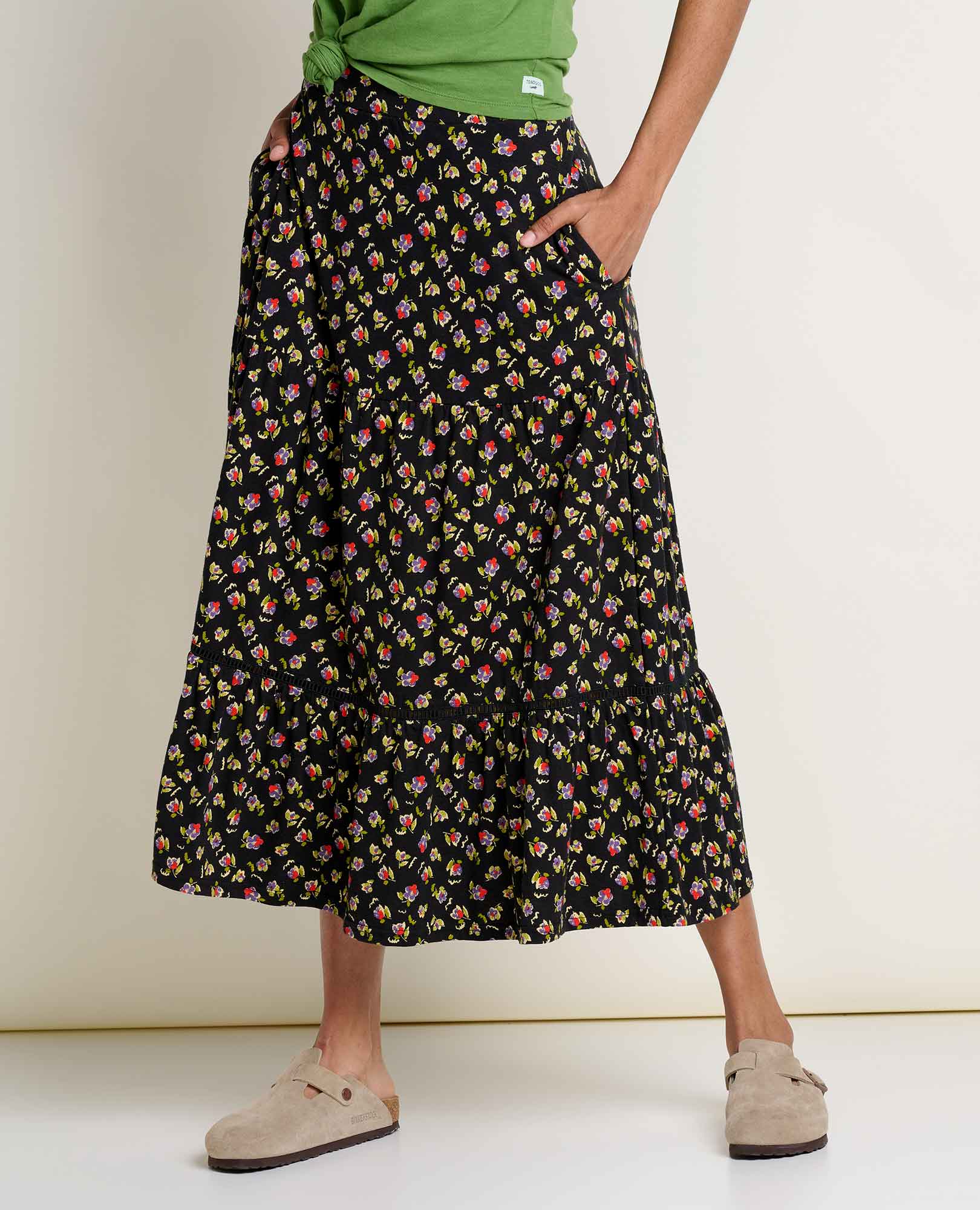 Marigold Tiered Midi Skirt - Coyean