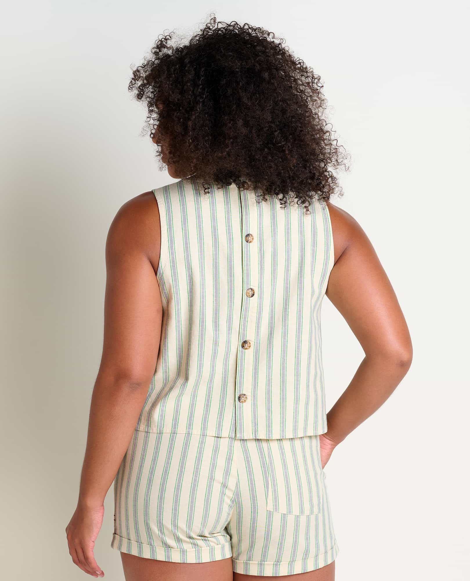 Taj Hemp Button Back Tank II - Coyean