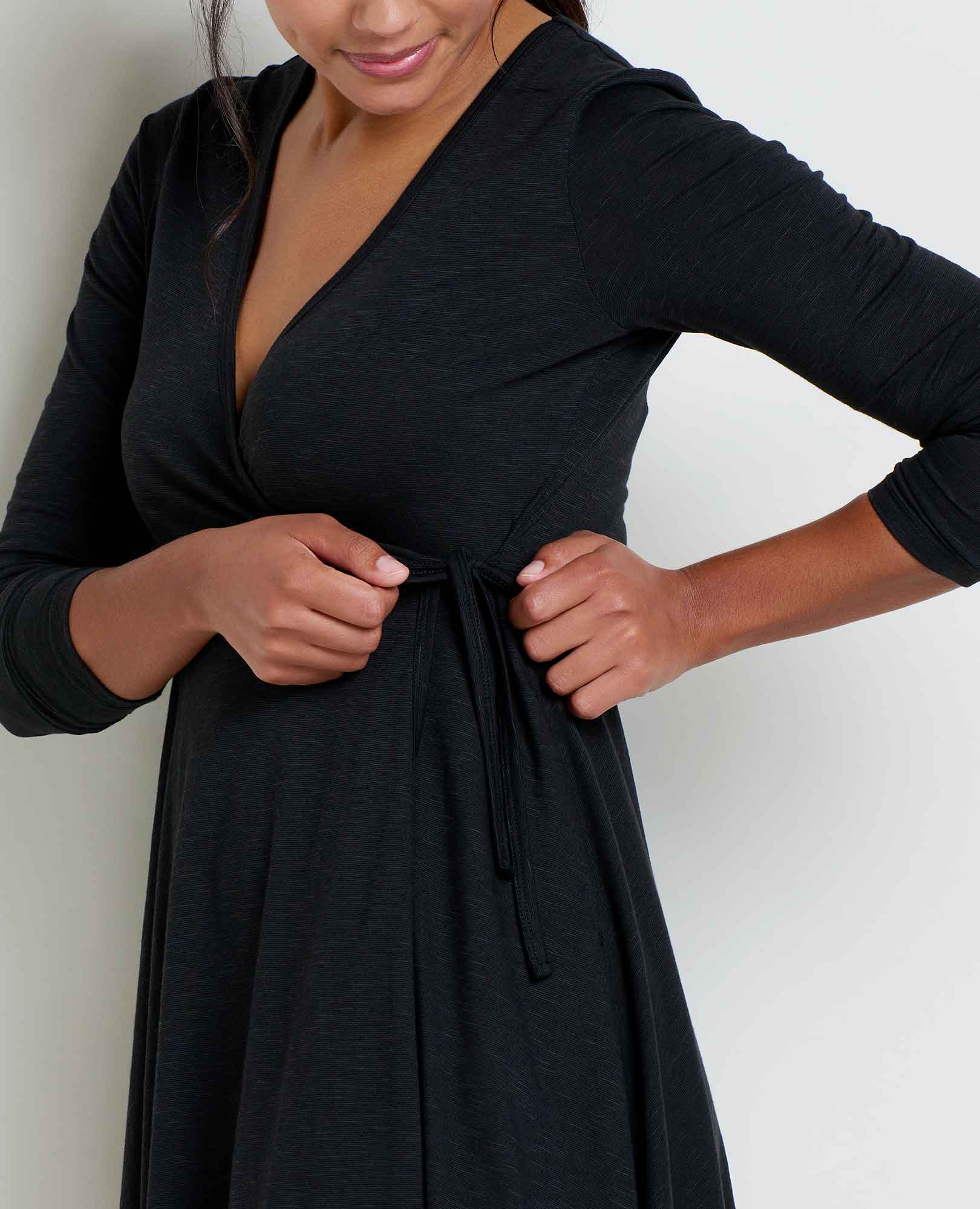 Freesia Long Sleeve Wrap Dress - Coyean